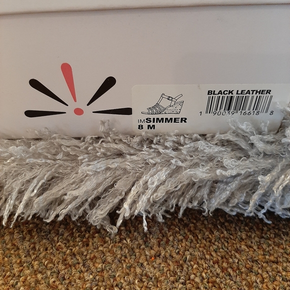 Free Shipping Issac Misrahi Black Leather wedge heel sandals. Size 8 - Picture 7 of 16